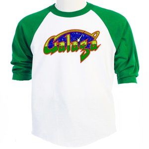 GALAGA THE ARCADE GAME, AWESOME GREEN SLEEVE MENS TEE T-869